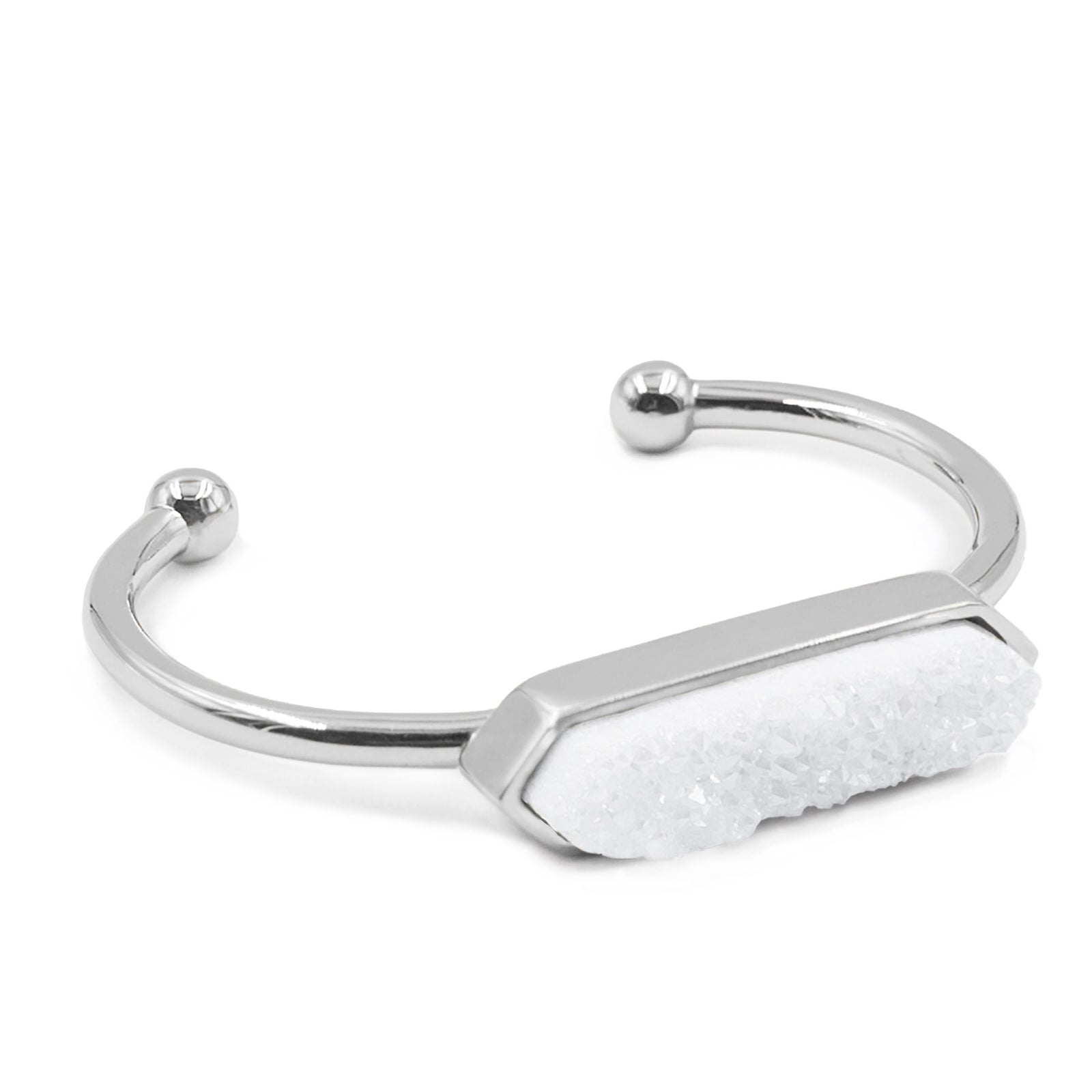 Bangle Collection Silver Quartz Bracelet