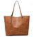 Iris Soft Leather Tote-Brown