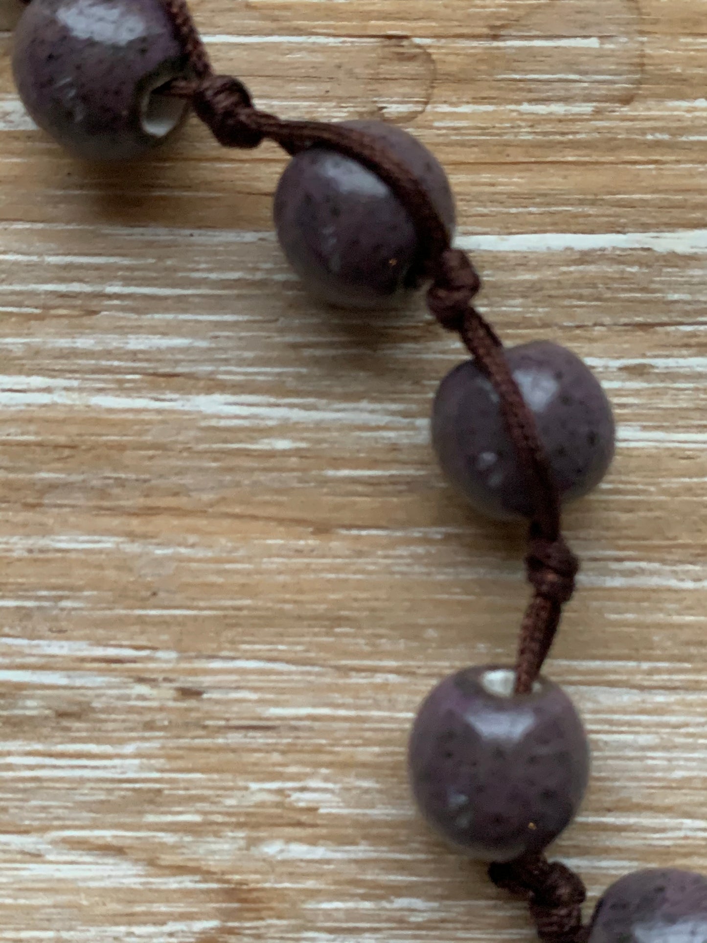 Lost & Found Plum Beaded Necklace