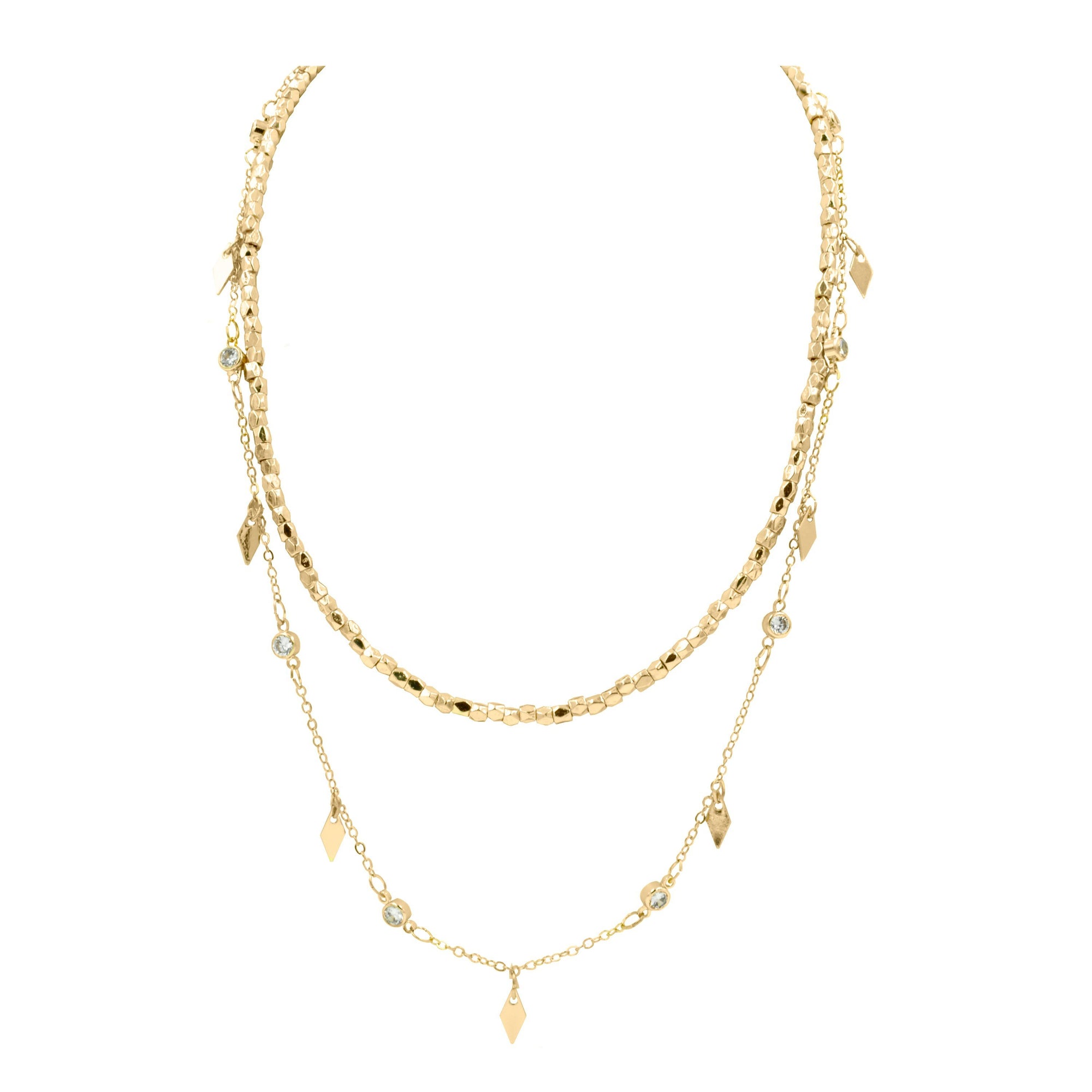 Goddess Collection Aria Necklace Gold