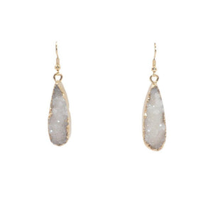 Druzy Collection Ice Drop Earrings Gold