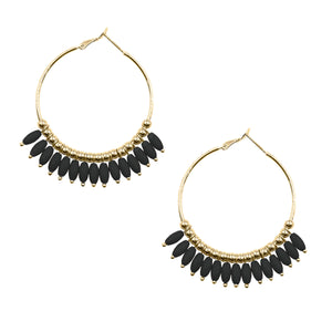 Mariana Collection Coal Earrings Gold