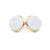 Stone Collection Pearl Quartz Stud Earrings Gold