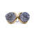 Stone Stormy Quartz Stud Earrings Gold