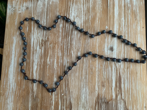 Lost & Found Smokey Blue Beaded Necklace