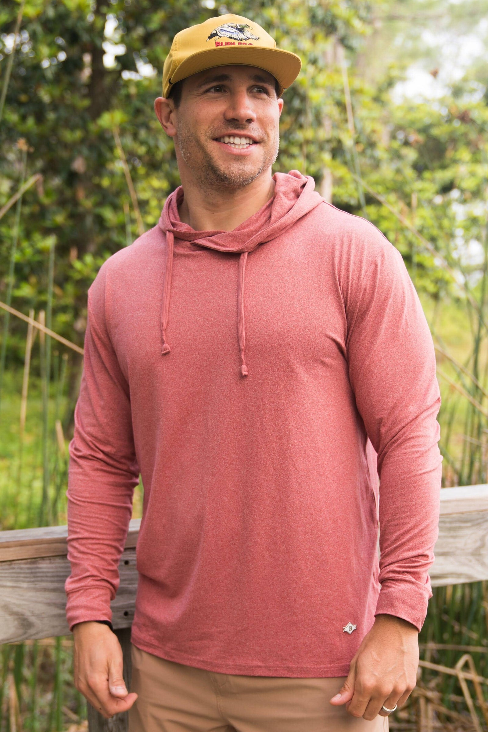Performance Hoodie - Heather Crimson: